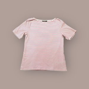 Ralph Lauren Pink and White Stripped Tee